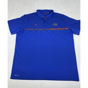 Nike Florida Gators Blue Polo Men’s XXL Golf Shirt Fit Dry Short Sleeve